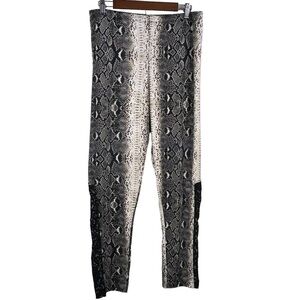 LUCKY‎ & BLESSED NEW WITH TAG WOMENS SNAKESKIN PRINT PULL ON PANTS WITH L…